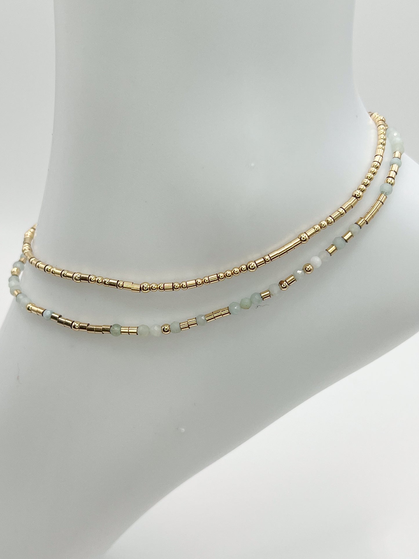 Custom Morse Code Anklet - All Gold-filled